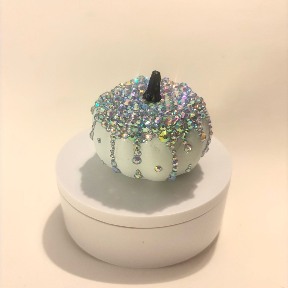 Sparkling White Decorative Pumpkin